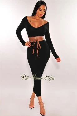 Vendor-unknown Just In Mocha Wrap Around Tie Up Obi Kimono Belt