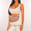 Sole Mio (set) HMS Essential: White Cropped Tank High Waist Biker Shorts Two Piece Set