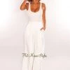 Vendor-unknown White Silky High Waist Pleated Palazzo Pants