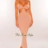 Vendor-unknown Just In Blush Spaghetti Straps Cut Out Maxi Dress
