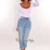 Vendor-unknown Just In Light Denim High Waist Loose Fit Jeans