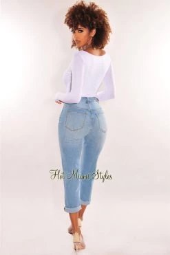 Vendor-unknown Just In Light Denim High Waist Loose Fit Jeans