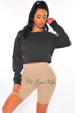 Vendor-unknown Just In HMS Lounge: Vintage Black Long Sleeves Sweatshirt