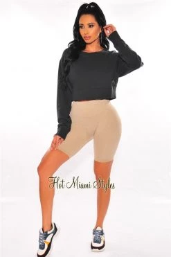 Vendor-unknown Just In HMS Lounge: Vintage Black Long Sleeves Sweatshirt