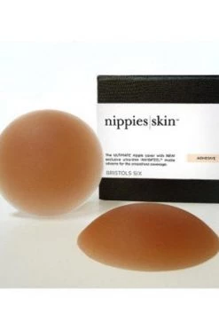 Bristols Six Dark Shade Adhesive Reusable Nipple Covers