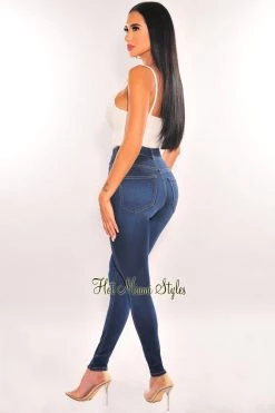 Parker Jeans Just In Dark Denim High Waist Skinny Jeans