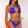 Vendor-unknown Just In Royal Blue Strappy Halter Bikini