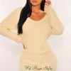 Sole Mio (set) HMS Lounge: Cream Fuzzy Knit Sweater Hoodie Short Two Piece Set Just In