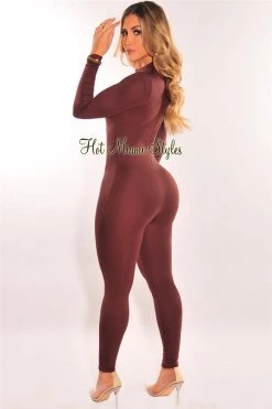Vendor-unknown HMS Essential: Chocolate Perfect Fit Long Sleeves Jumpsuit Just In