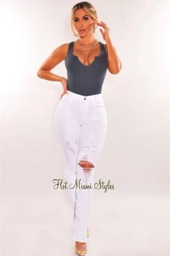 Vendor-unknown Just In HMS Essential: Navy V Neck Seamless Ribbed Tank Top