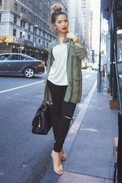 Vendor-unknown Black Ripped Knee High-Waist Skinny Jeans