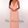 Vendor-unknown Blush Lace Nude Illusion CrissCross Maxi Dress Just In
