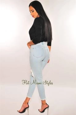 Glamazon Just In HMS Essential: Black Long Sleeves Relaxed Fit T Shirt Bodysuit