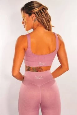 Sole Mio (set) Just In HMS Fit: Dusty Lilac Padded High Waist Leggings Two Piece Set