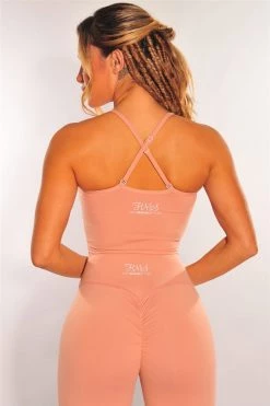 Sole Mio (set) HMS Fit: Rose Padded Straps Butt Lifting Leggings Two Piece Set Just In