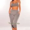 TIC TOC HMS Lounge: Dusty Gray High Waist Sweatpants Joggers