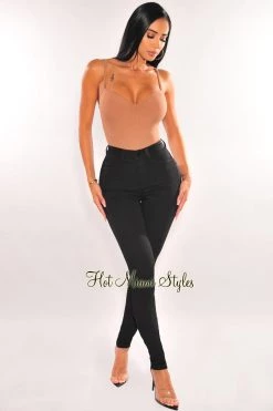 Vendor-unknown Black Denim Butt-Lifting High Waist Jeans