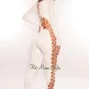 Dexire White Long Sleeve Lace Up Back Jumpsuit Just In