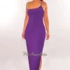 SPRING HAZE Purple One Shoulder Double Spaghetti Strap Slit Maxi Dress Just In