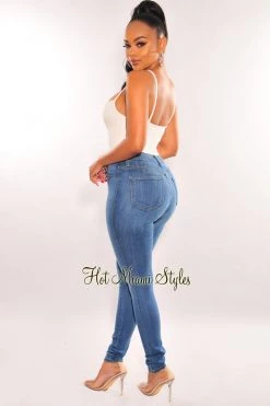 Vendor-unknown Just In Denim Ripped Knee High-Waist Skinny Jeans