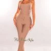Vendor-unknown WAIST SNATCHED: Mocha Bandage Halter Belted Jumpsuit