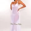 Vendor-unknown White Mesh Sheer Spaghetti Straps Maxi Dress Cover Up Just In